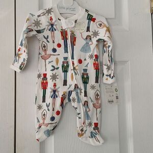 Little Planet Organic by Carters Nutcracker sleeper one piece Sz NB NWT